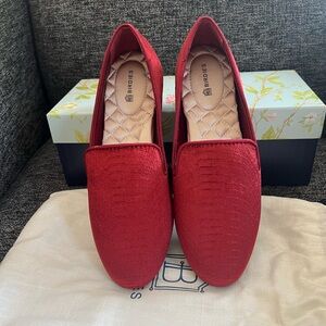 Birdies Sterling burgundy python Loafers